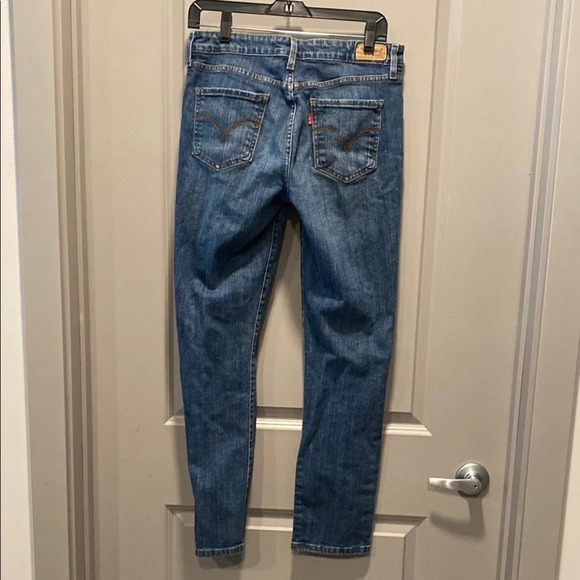 Levi's Blue Mid Rise Skinny Jeans Size 10 - Picture 3 of 6